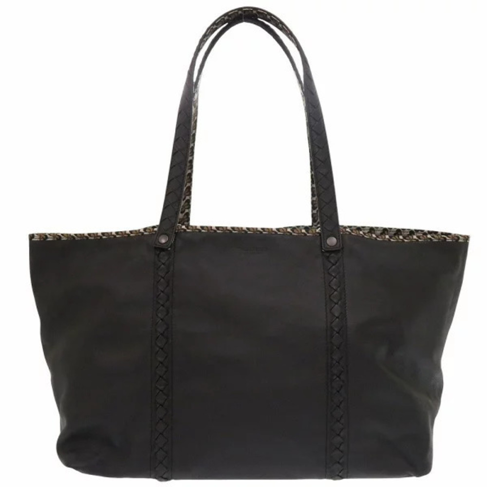 Bottega Veneta Intrecciato Reversible Tote Bag Butterfly Leather Black